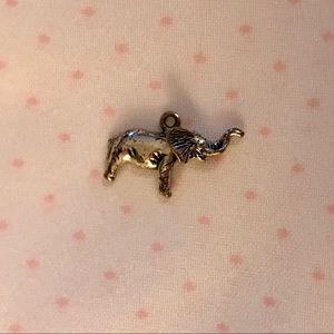 Small Silver Elephant Charm